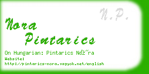 nora pintarics business card